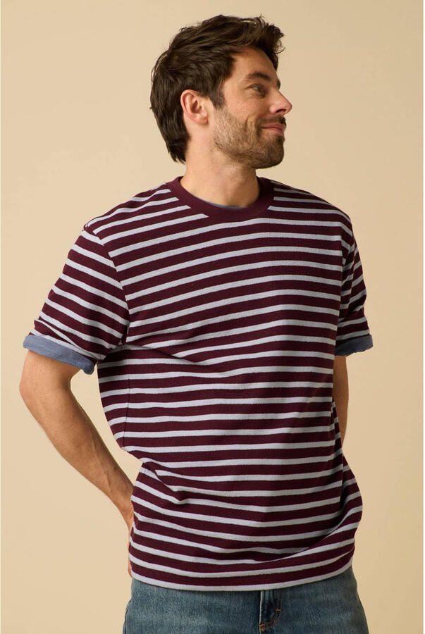 Sissy-Boy relaxed gestreept T-shirt donkerrood