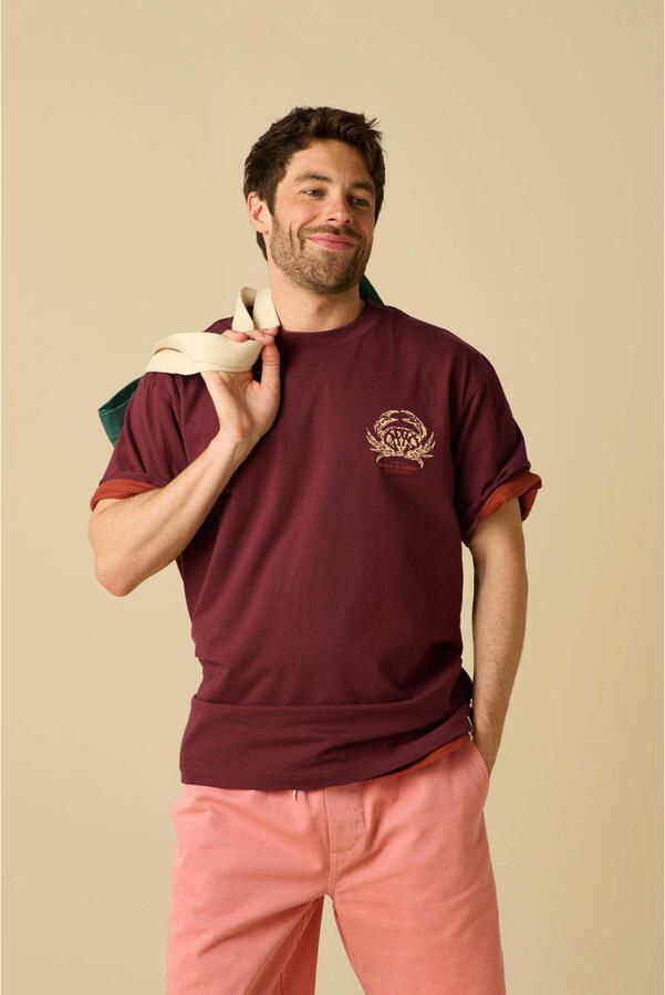 Sissy-Boy relaxed T-shirt donkerrood