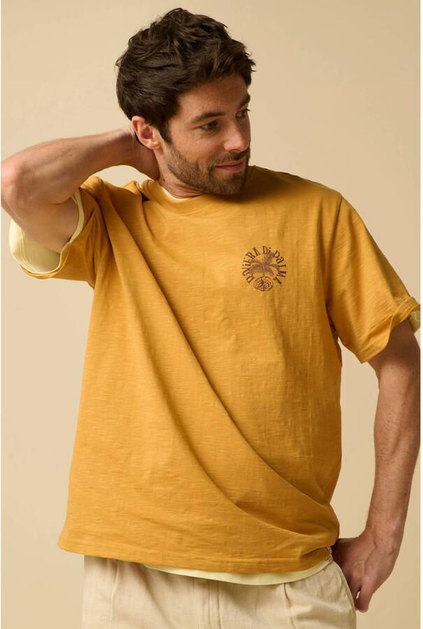 Sissy-Boy relaxed T-shirt met backprint geel