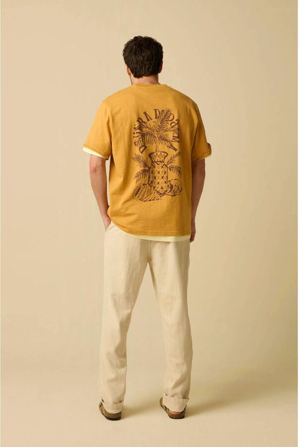 Sissy-Boy relaxed T-shirt met backprint geel - Foto 3