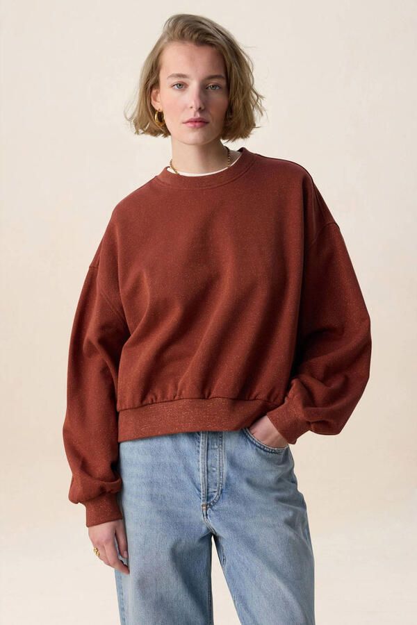 Sissy-Boy sweater donkerrood met lurex