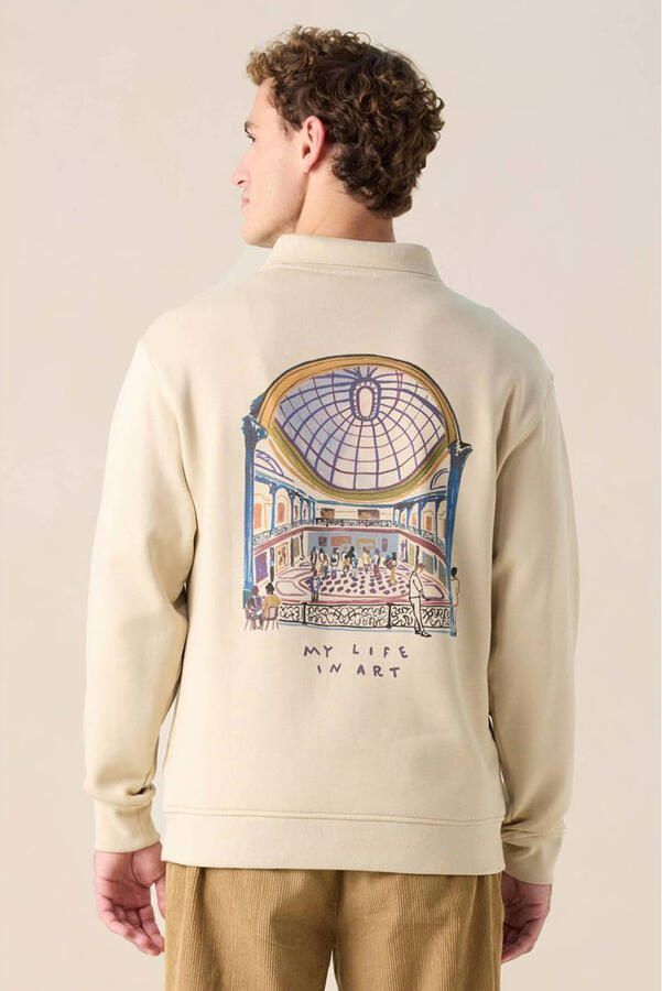 Sissy-Boy sweater met backprint beige - Foto 3