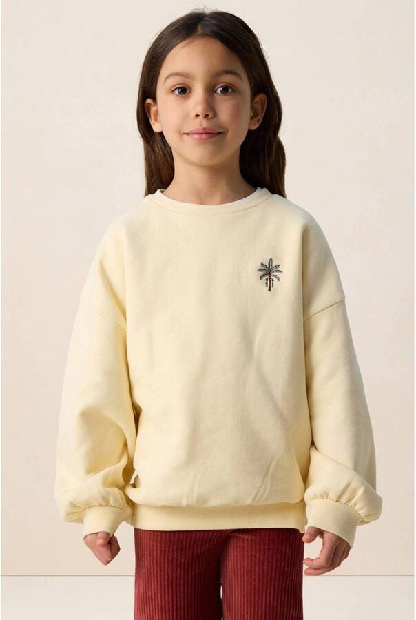 Sissy-Boy sweater met backprint lichtgeel