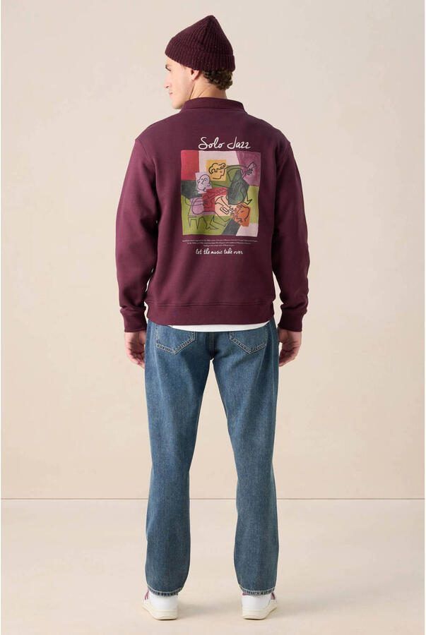 Sissy-Boy sweater met backprint paars - Foto 2