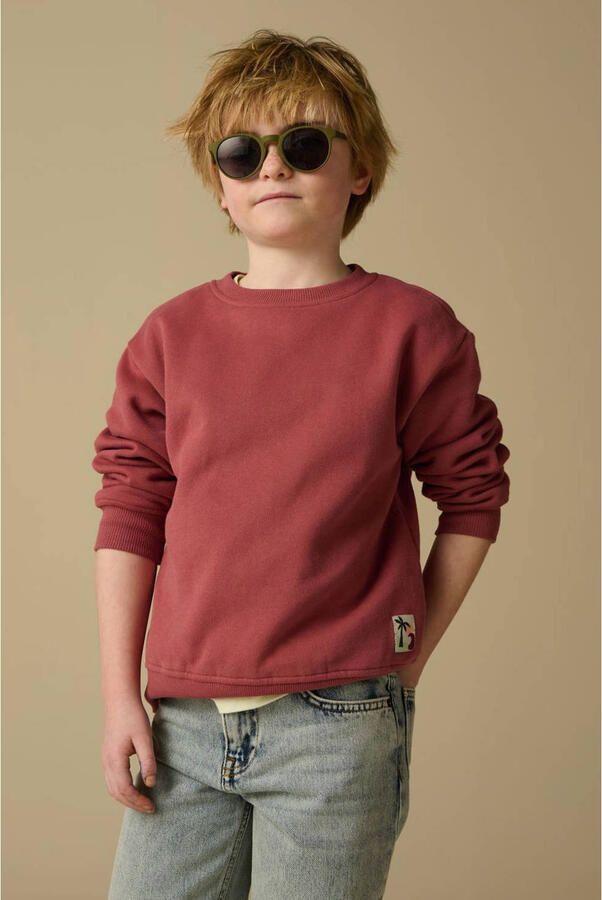 Sissy-Boy sweater met backprint roodbruin