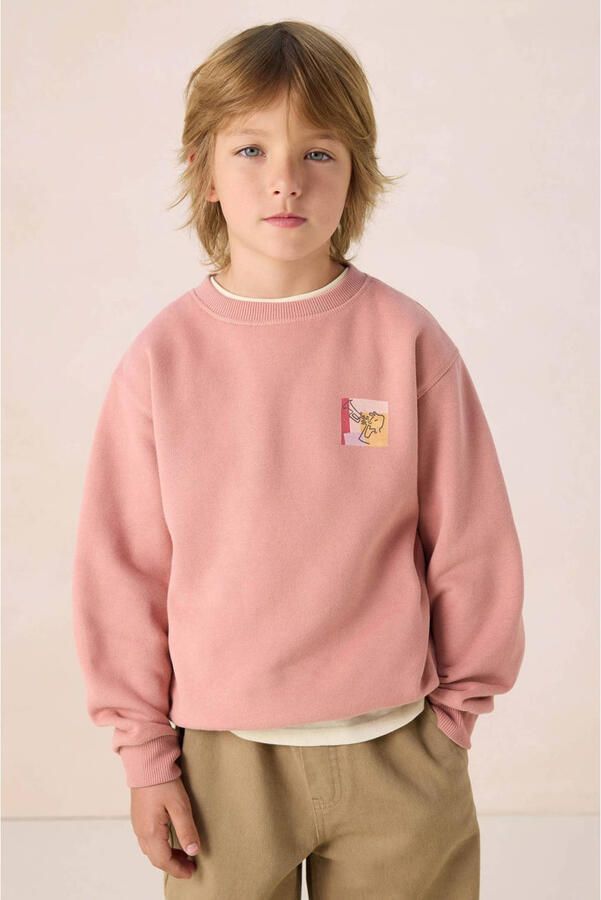 Sissy-Boy sweater met backprint roze