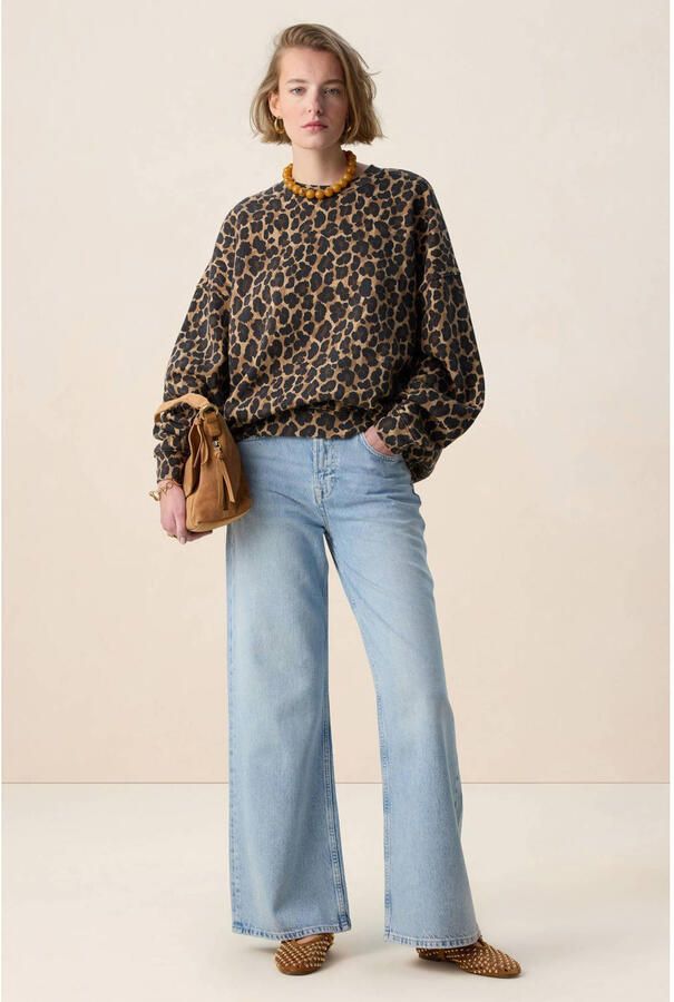Sissy-Boy sweater met panterprint bruin - Foto 3
