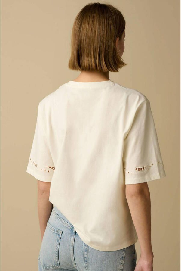 Sissy-Boy T-shirt ecru broderie - Foto 3