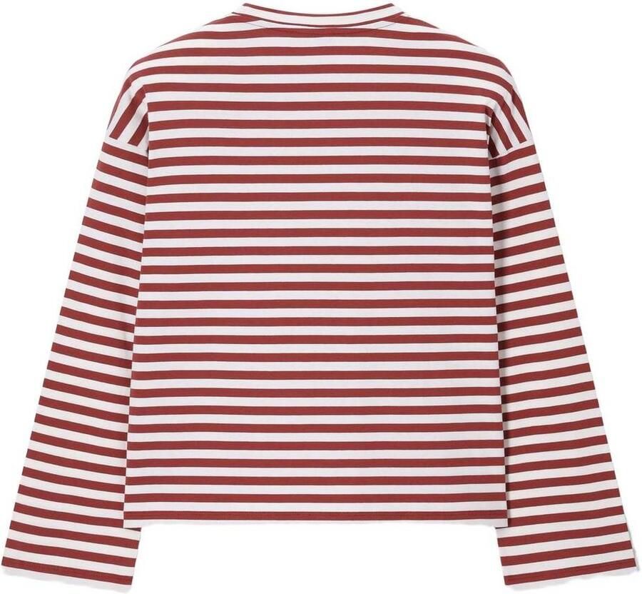 Sissy-Boy gestreepte longsleeve donkerrood ecru - Foto 2