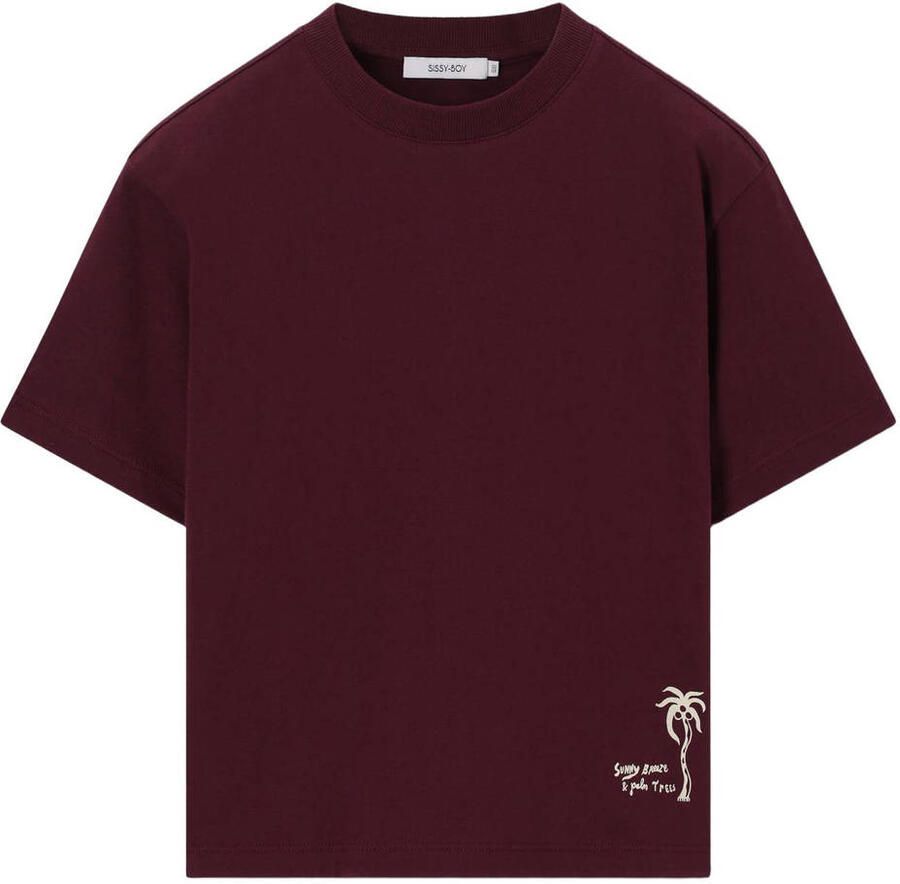 Sissy-Boy T-shirt met backprint donkerrood