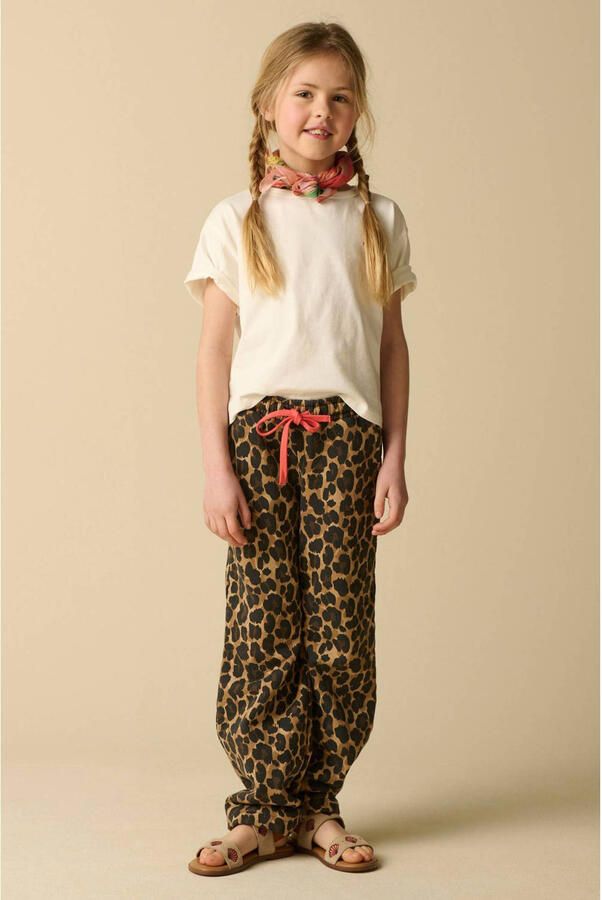 Sissy-Boy casual broek met panterprint bruin