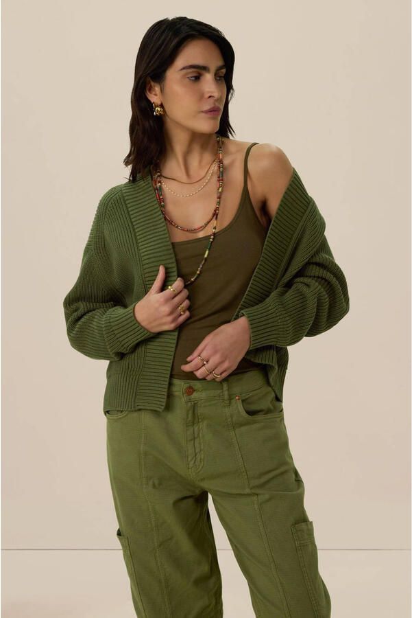 Sissy-Boy vest groen gebreid