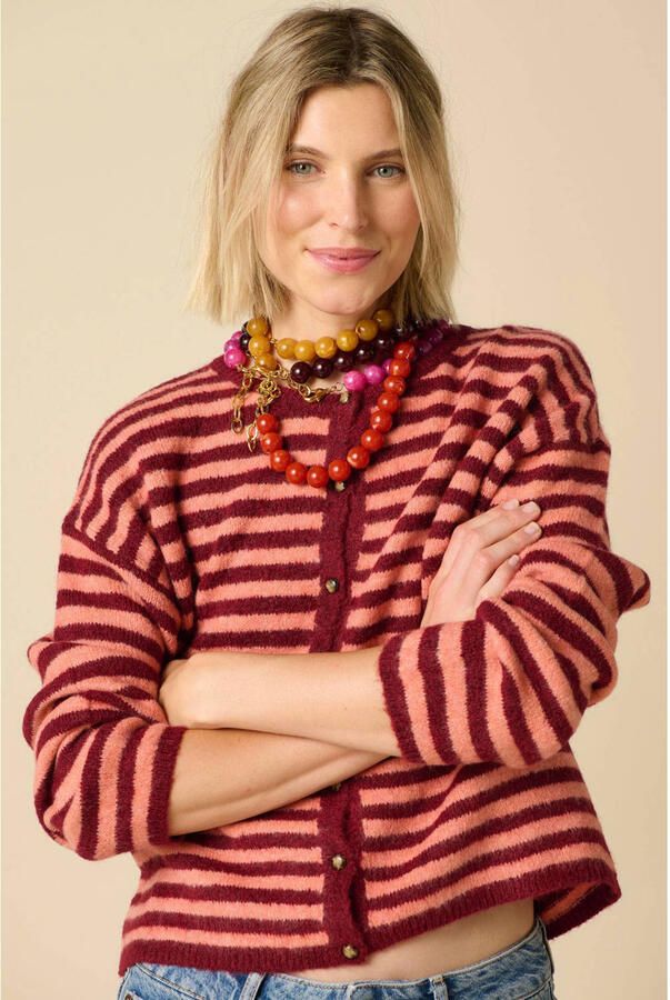 Sissy-Boy vest met wol donkerrood