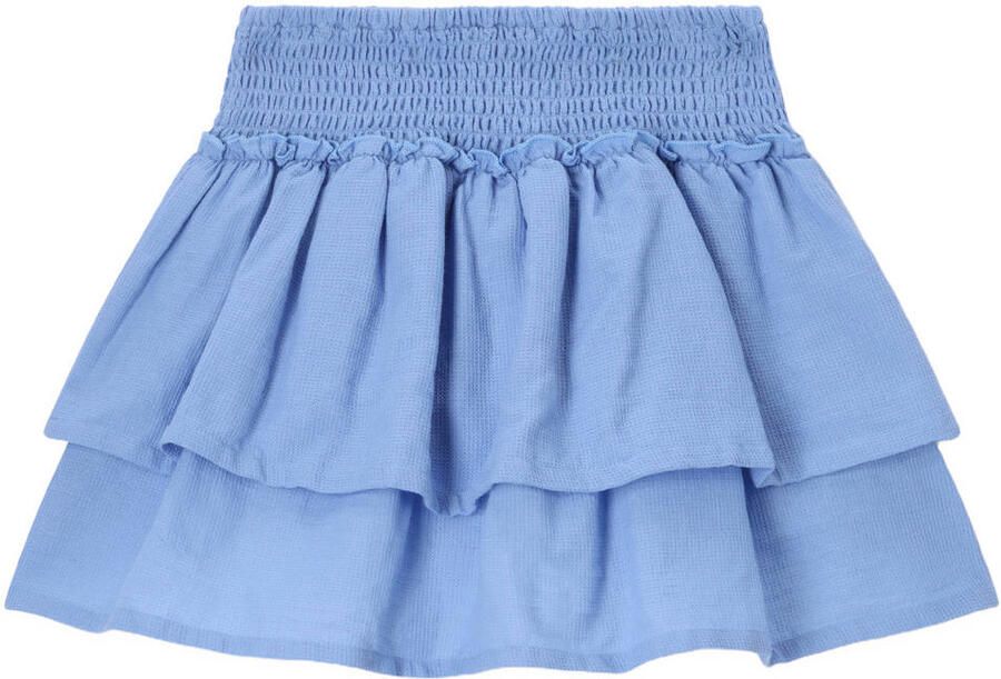 Sissy-Boy wafel korte a-lijn rok met ruches blauw - Foto 2