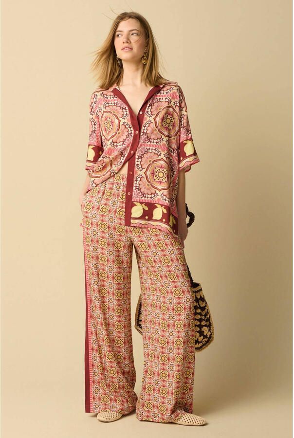 Sissy-Boy wide leg broek met print meerkleurig