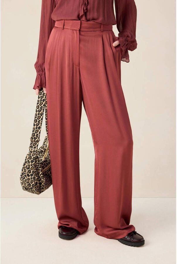 Sissy-Boy wide leg high waist broek donkerrood