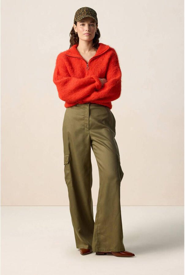 Sissy-Boy Wide leg high waist cargobroek kaki - Foto 2