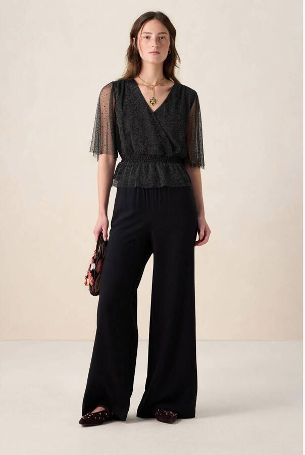Sissy-Boy Wide leg high waist casual broek zwart - Foto 2