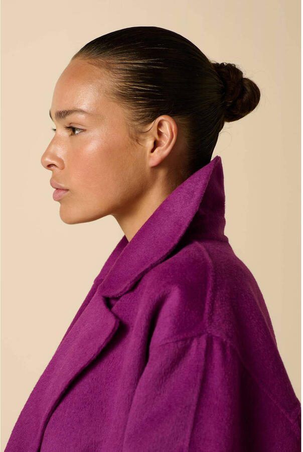 Sissy-Boy wollen trenchcoat paars - Foto 2