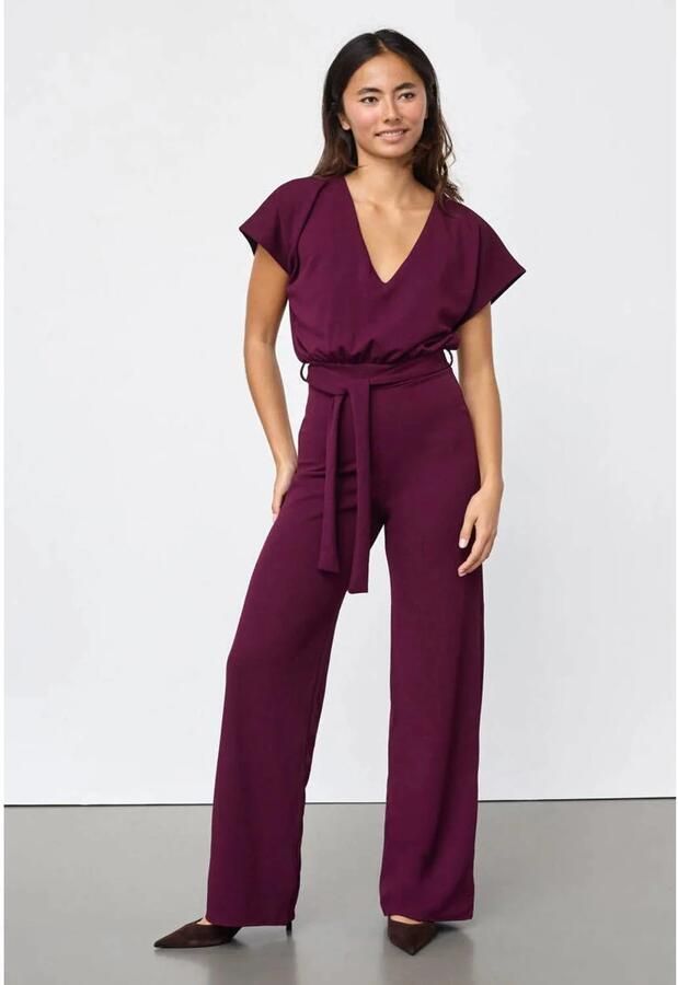 SisterS Point A-lijn jumpsuit aubergine