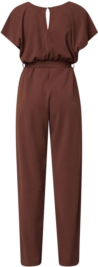 SisterS Point A-lijn jumpsuit met ceintuur bruin - Foto 3