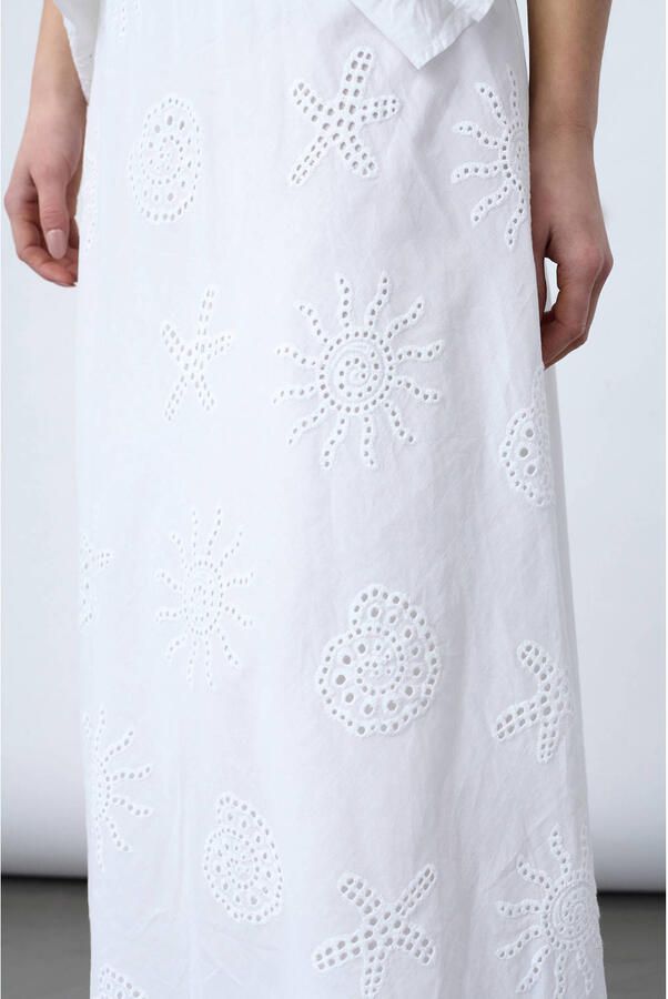 SisterS Point A-lijn rok broderie wit - Foto 3