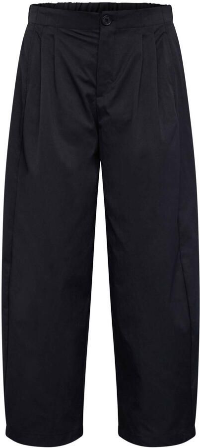 SisterS Point barrel cropped broek met plooien zwart