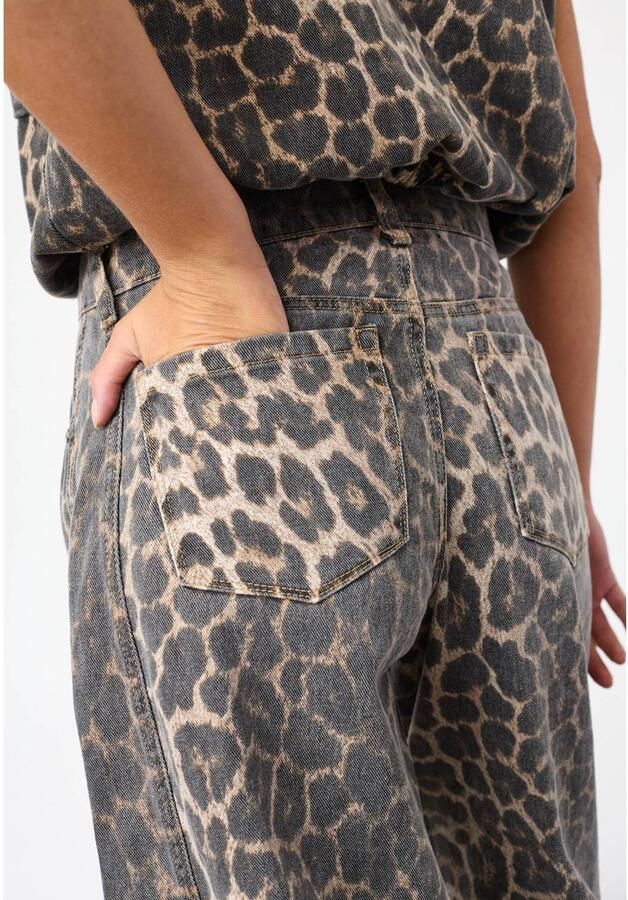 SisterS Point barrel jeans met panterprint leo wash - Foto 2