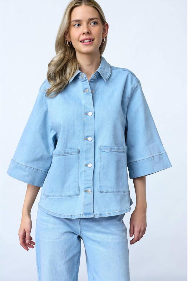 SisterS Point blouse light blue denim
