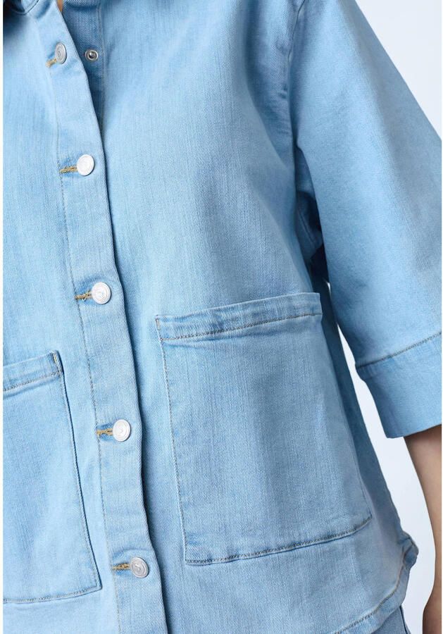 SisterS Point blouse light blue denim - Foto 3