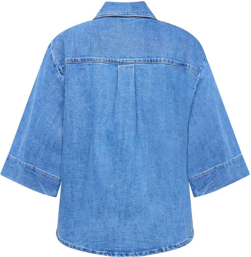 SisterS Point blouse medium blue denim - Foto 2