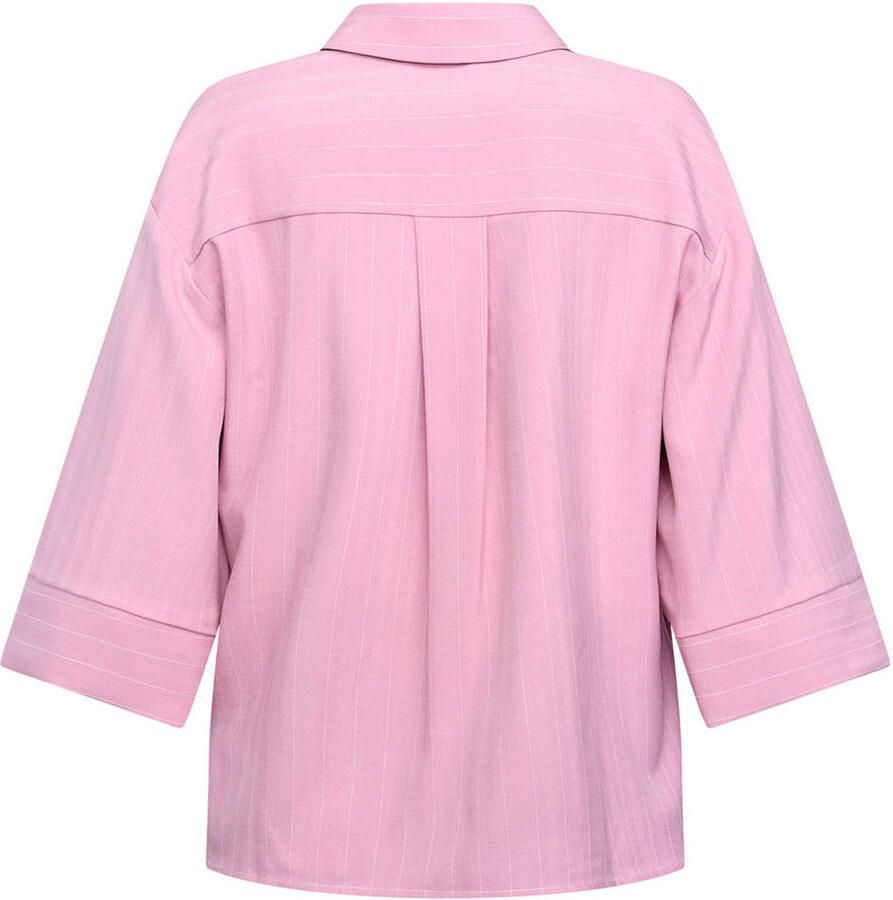 SisterS Point blouse met krijtstreep roze - Foto 2