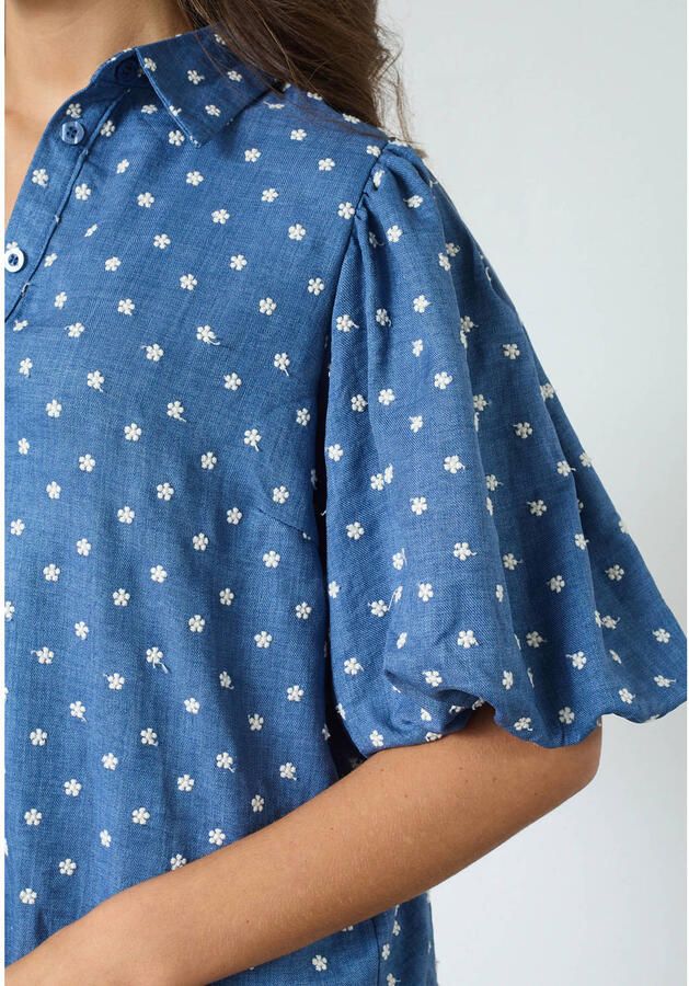SisterS Point blouse met stippen blauw - Foto 3