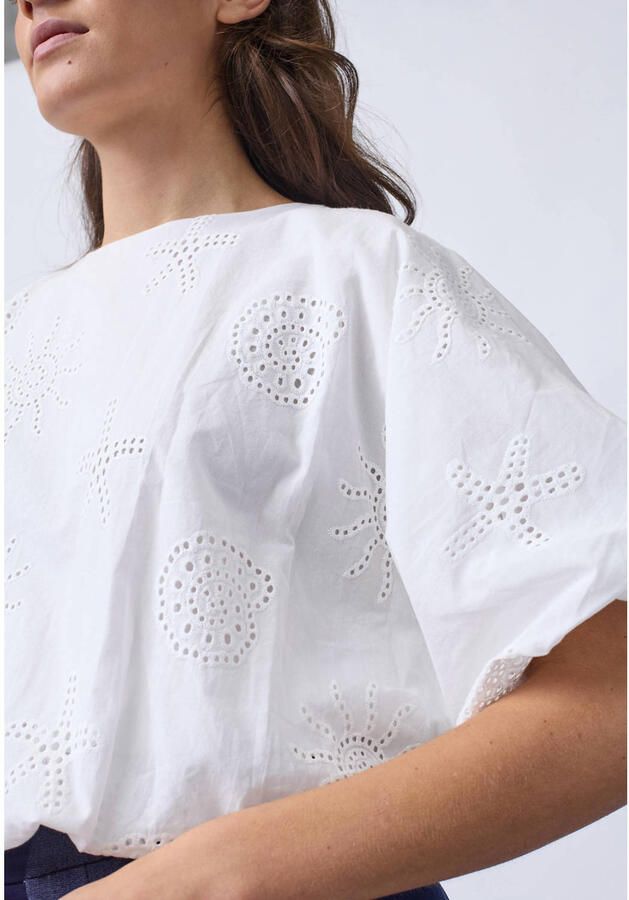 SisterS Point blousetop broderie wit - Foto 2
