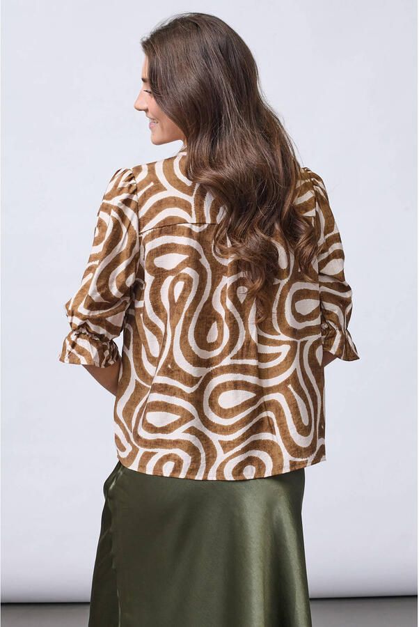 SisterS Point blousetop met print lichtbruin - Foto 2