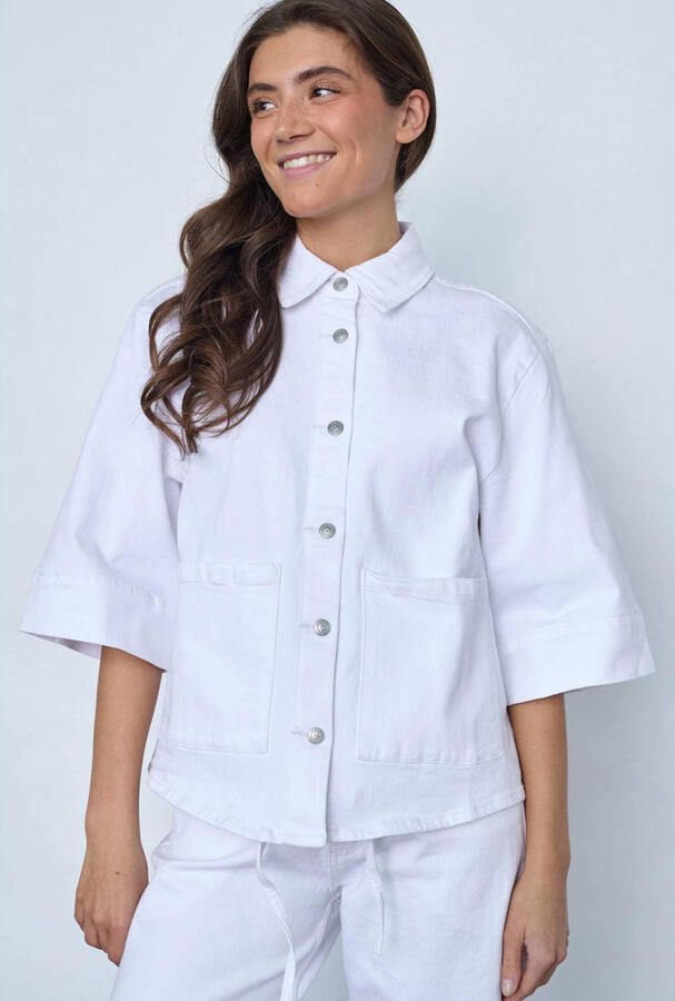 SisterS Point denim blouse wit