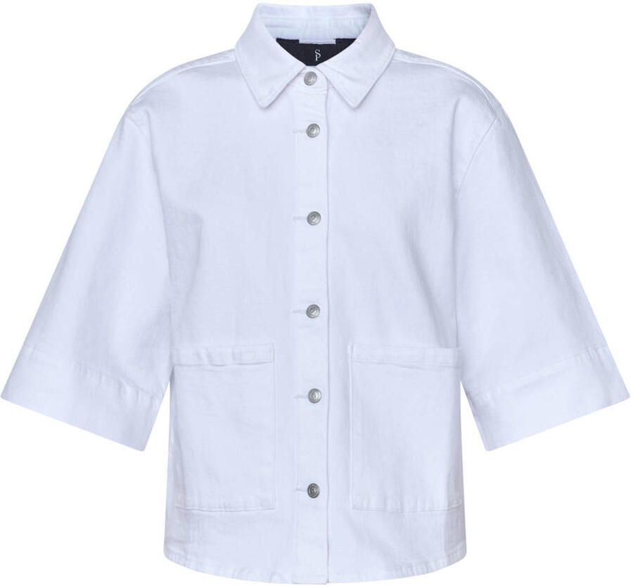 SisterS Point denim blouse wit - Foto 2