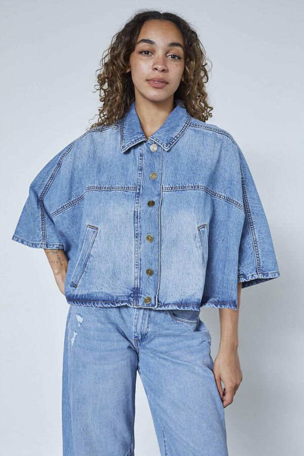 SisterS Point denim spijkerjas medium blue denim