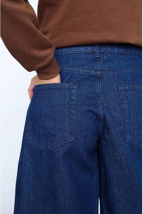 SisterS Point denim wide leg jort donkerblauw - Foto 2