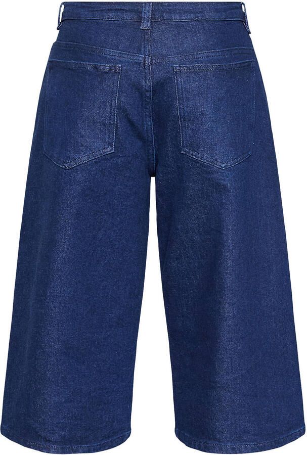 SisterS Point denim wide leg jort donkerblauw - Foto 3