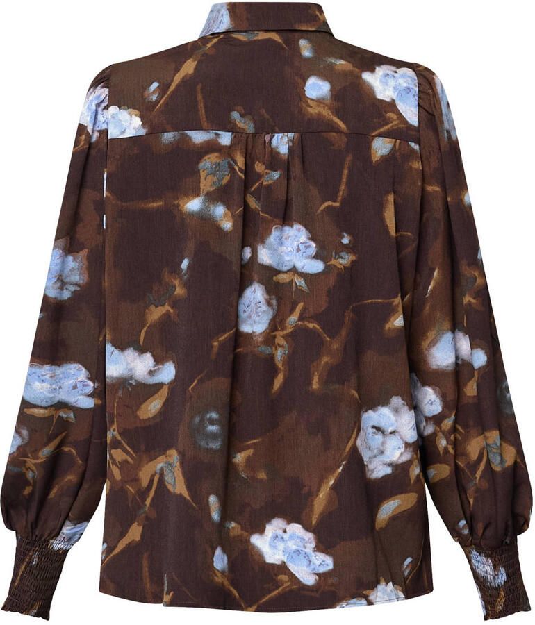 SisterS Point gebloemde blouse bruin - Foto 2