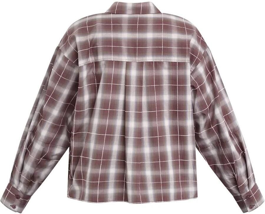 SisterS Point geruite blouse bruin - Foto 2