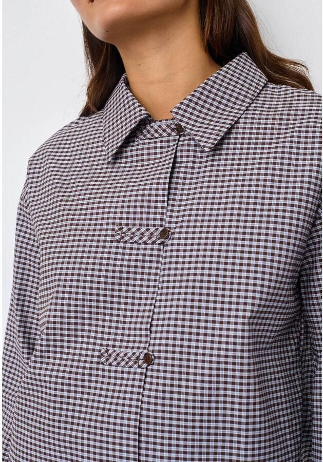 SisterS Point geruite blouse bruin - Foto 3