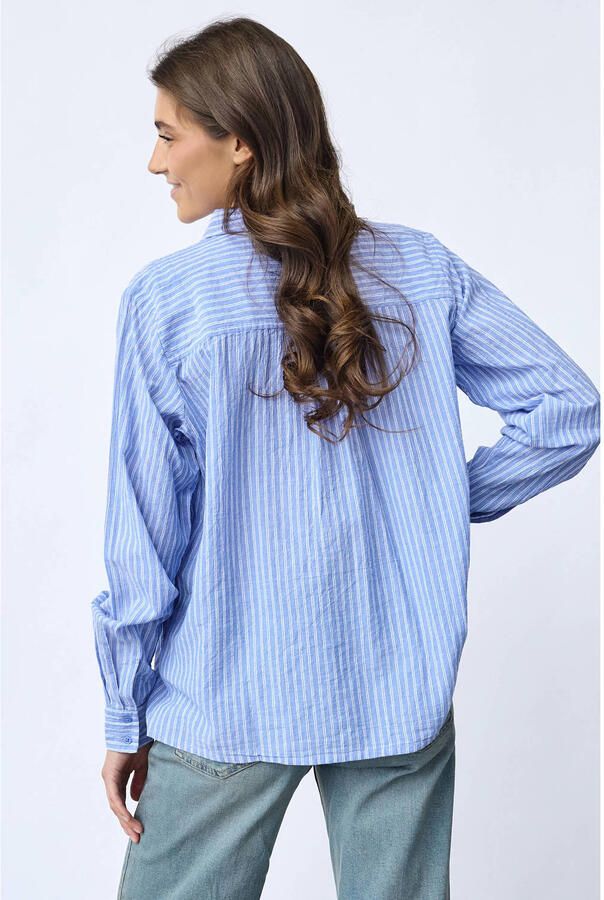 SisterS Point gestreepte blouse blauw - Foto 3