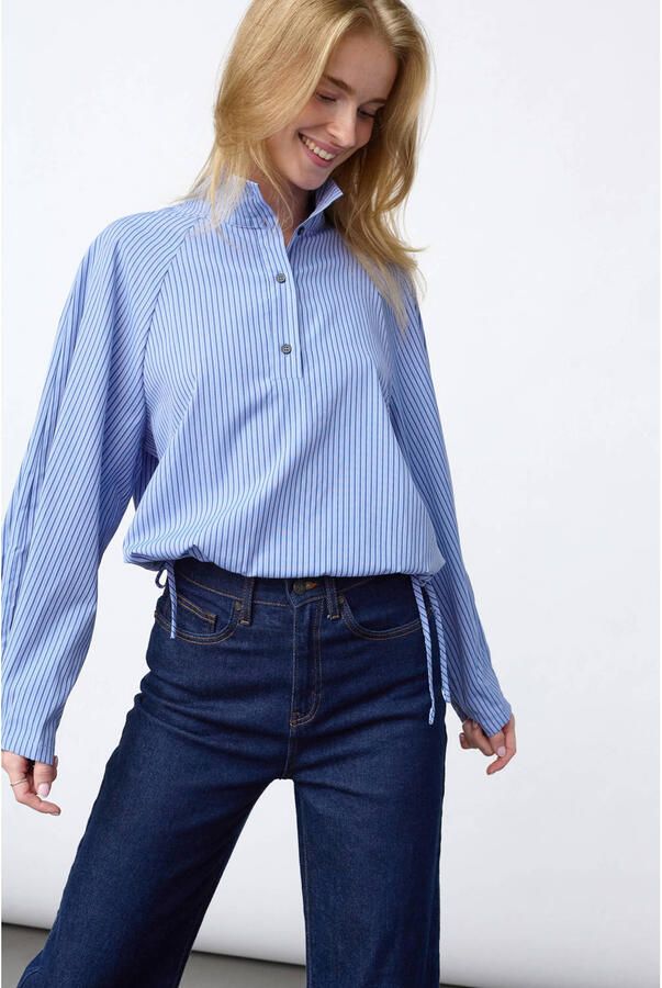 SisterS Point gestreepte blouse blauw