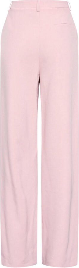 SisterS Point high waist wide leg pantalon met plooien lichtroze - Foto 3