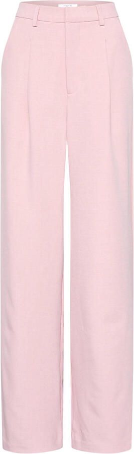 SisterS Point high waist wide leg pantalon met plooien lichtroze - Foto 2