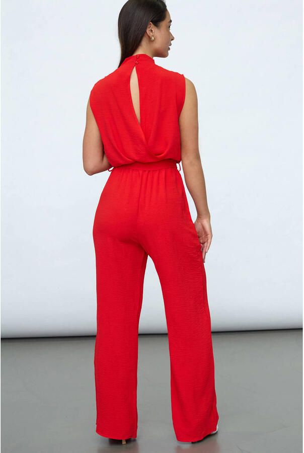 SisterS Point jumpsuit met cut-out rood - Foto 2