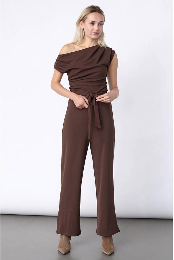 SisterS Point jumpsuit met plooien bruin