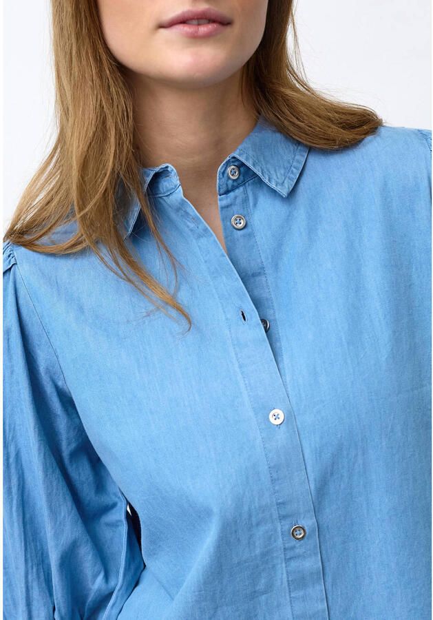 SisterS Point katoenen blouse lichtblauw denim - Foto 2